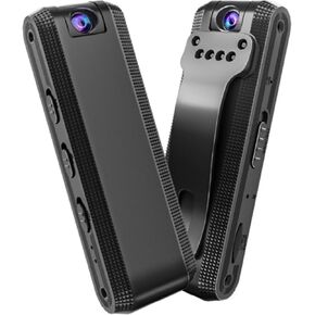 Body Camera, 1080P HD Anti Shake BodyCam with Back Clip, 180° Rotatable Lens, Portable Sport Video Camera with Night Vision, for Travel Walking Delivery