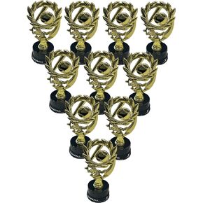 Express Medals 10 Pack of 7 Inch Tall Baseball Trophy Awards Includes Silicone Baseball Wrist Band Awards 10 pk 4101B Boys Girls Trophies Award Tee T Ball Coach Pitch Little League Team Medals