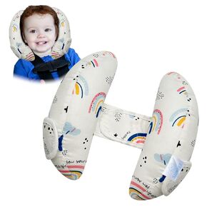 مسند رأس للأطفال من DEEZOMO أثناء السفر ودعم رقبة الرأس - مسند رأس للأطفال على شكل حرف U لمقعد السيارة، مسند رأس للأطفال قابل للتعديل أثناء السفر لحماية الرأس in Kuwait