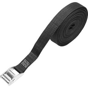 CustomTieDowns 1 Inch Cinch-Strap Cam Buckle Tie Down, 1 Inch Zinc Diecast Cam Buckle, Endless Loop (No Hooks), End Angle Cut, 1 Inch Polyester Tie-Down Webbing, Assembled in The USA. (30 Ft Black)