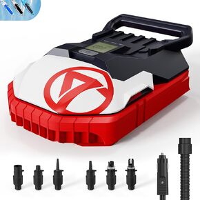 SUP Pump for Paddle Board, 22PSI High Pressure Electric Air Pump for Paddle Board Inflator and Deflator with 12V DC Car Connector and Portable Boat, Kayak Accessories for Water Sports