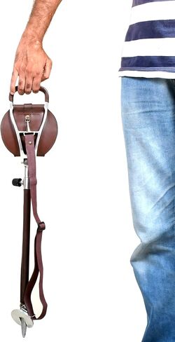 AAProTools Adjustable Antique Brown Shooting Stick | Very Durable Heavy Duty Big Size Leather Seat Folding Chairs | Polo Fishing Golf Seat Stick | Lightweight Hiking Walking Sticks in Saudi Arabia