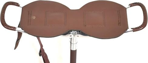 AAProTools Adjustable Antique Brown Shooting Stick | Very Durable Heavy Duty Big Size Leather Seat Folding Chairs | Polo Fishing Golf Seat Stick | Lightweight Hiking Walking Sticks in Saudi Arabia