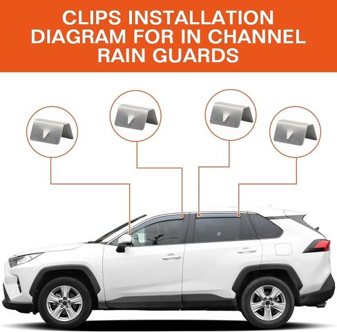ACLONG Wind Deflector Clips, 20 PCS in Channel Rain Guards Fitting Clips Stainless Steel in Saudi Arabia