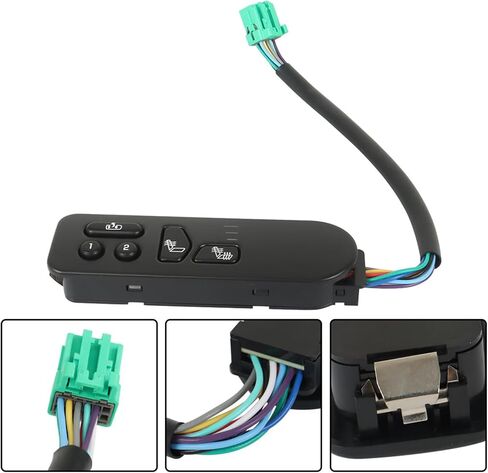 Black Front Left Seat Heater Switch Replacement for 2003-2007 Chevrolet Chevy Silverado GMC Sierra 901-200 15116863 15169669 15179137 1S11219 DS3092 S51915 SW8419 in Saudi Arabia