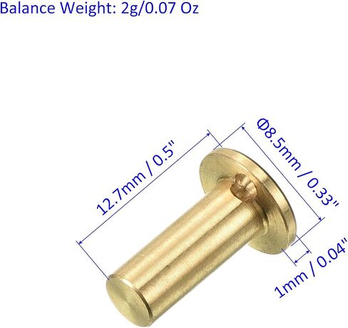 M METERXITY 3 Pack Golf Brass Tip Weight - Carbon Wood Iron Steel Shafts Plug Weight Tip Accessories, Light & Portable, Apply to Golf Club (12.7x8.5-mm, Copper) in Kuwait