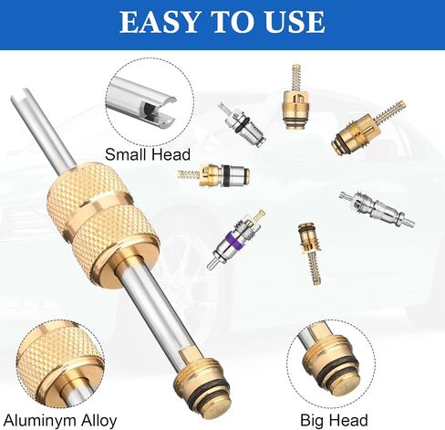 Threlaco 4 مجموعة صمامات تكييف الهواء للسيارة، طقم حلقة على شكل O، أختام حشية الضاغط وغطاء الغبار، طقم صمام R134a الأساسي طقم غطاء حلقة A/C O، مزيل صمام غسالة منفذ الضاغط الأساسي لنظام التبريد A/C in Saudi Arabia