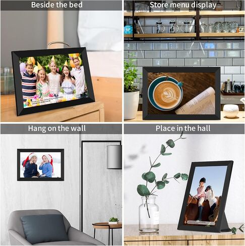إطار صور رقمي واي فاي ذكي مقاس 10.1 بوصة من Frameo وشاشة لمس IPS 1280x800 IPS، تدوير تلقائي للصورة والمناظر الطبيعية، سهل الإعداد. تخزين 32 جيجابايت، مشاركة الصور ومقاطع الفيديو في أي مكان عبر تطبيق Frameo المجاني مدى الحياة in Kuwait
