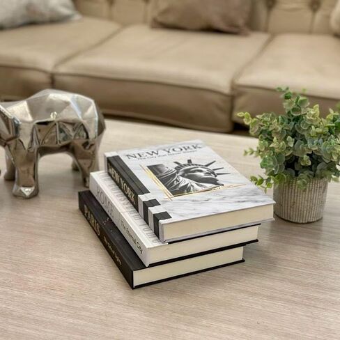 Decorative Books for Home Decor I Libros Decorativos Set with Blank Pages, Coffee Table Decor,Home Bookshelf Decor, Adornos para Sala Modernos, Room Decor Aesthetic, Faux Books, Books for Decor in Saudi Arabia