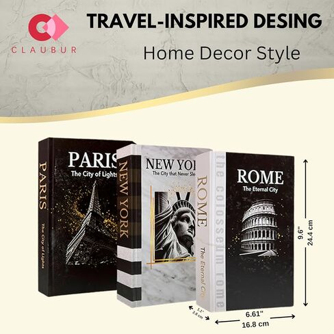 Decorative Books for Home Decor I Libros Decorativos Set with Blank Pages, Coffee Table Decor,Home Bookshelf Decor, Adornos para Sala Modernos, Room Decor Aesthetic, Faux Books, Books for Decor in Saudi Arabia