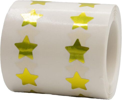 White Star Shape Stickers 0.50 Inch 1,000 Adhesive Labels in Saudi Arabia