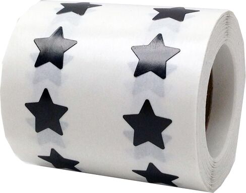 White Star Shape Stickers 0.50 Inch 1,000 Adhesive Labels in Saudi Arabia