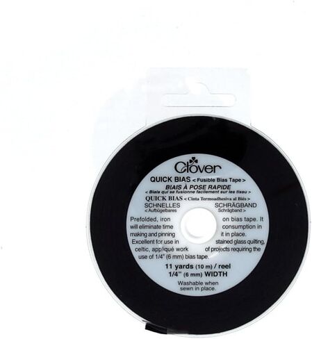 Clover 0334098 Quick Fusible Bias Tape 1/4in Black in Saudi Arabia