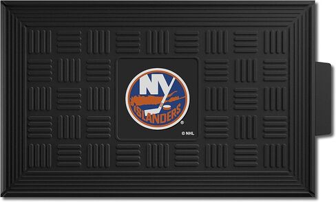 FANMATS 11473 New York Islanders Heavy Duty Vinyl Medallion Outdoor Door Mat - 19.5in. x 31in. in Saudi Arabia