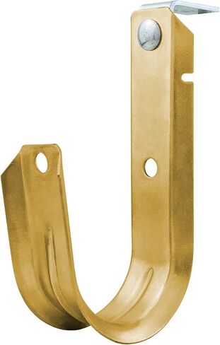 Prime Cable Management - 2 Inch Heavy Duty Metal Cable & Wire Support J-Hook Hangers with Angle Clip for attaching horizontal surfaces (ceilings, beams K) & 1/4 inch threaded rod in Saudi Arabia