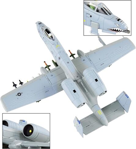 Busyflies نموذج طائرة مقاتلة 1:100 A-10 Thunderbolt II Warthog Attack نموذج طائرة مقاتلة Diecast نموذج طائرة عسكرية للمجموعة والهدايا (A-10A) in Kuwait