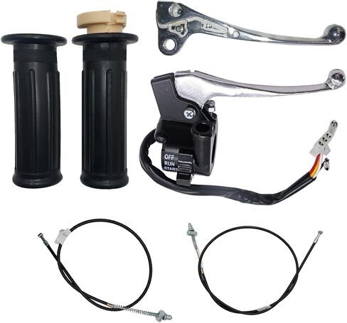 JDLLONG PW50 Left Right Brake Lever Throttle Housing Start Switch Fit for Yamaha PW50 PY50 Peewee Y-Zinger Motorcycle Dirt Bike with Black Hand Grip Set & Front and Rear Brake Cable in Saudi Arabia