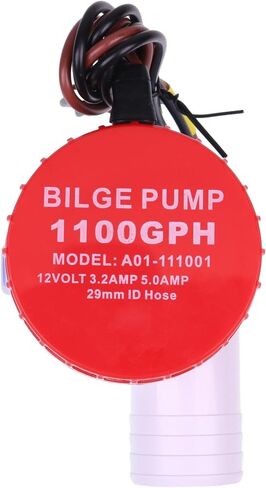 Czomoizc 27DA Standard Bilge Pump with ID Hose 29mm 1100GPH 12V in Saudi Arabia