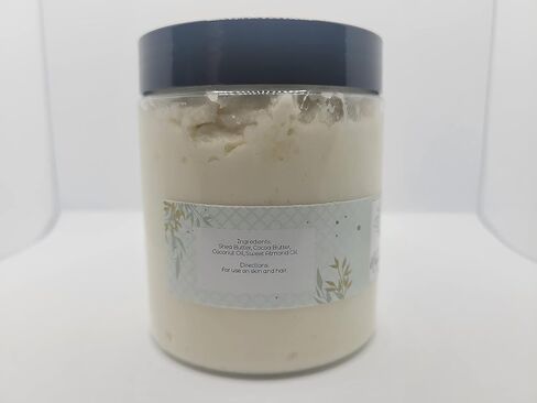 Natural for You by Sherena Shea Butter Body Cream 8 oz Handmade Shea Butter Coconut Oil Cocoa Butter Sweet Almond Oil Moisturizer Eczema Psoriasis in Saudi Arabia