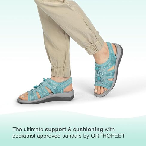 Orthofeet Women's Orthopedic Stretchable Maui Sandals in Kuwait