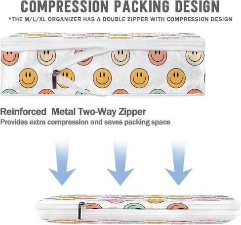 6 Set Compression Packing Cubes Compressed Storage Bags for Carry on Suitcases Packaging Luggage Bags Organizers for Travel in Saudi Arabia