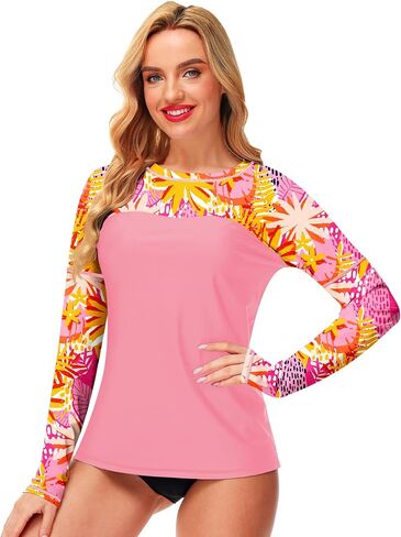 قمصان Deerose النسائية Rash Guard بأكمام طويلة للحماية من الشمس للسباحة in Kuwait