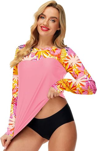 قمصان Deerose النسائية Rash Guard بأكمام طويلة للحماية من الشمس للسباحة in Kuwait