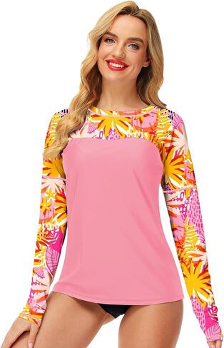 قمصان Deerose النسائية Rash Guard بأكمام طويلة للحماية من الشمس للسباحة in Kuwait