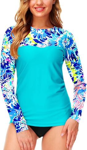 Deerose Womens Rash Guard Long Sleeve Sun Protection Shirts for Swimming in Saudi Arabia