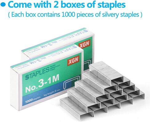 Coopay Clear Acrylic Stapler Purple Desktop Stapler with 2000 Pieces Silvery Staples for Office Desk Accessory(Purple) in Saudi Arabia