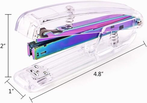 Coopay Clear Acrylic Stapler Purple Desktop Stapler with 2000 Pieces Silvery Staples for Office Desk Accessory(Purple) in Saudi Arabia