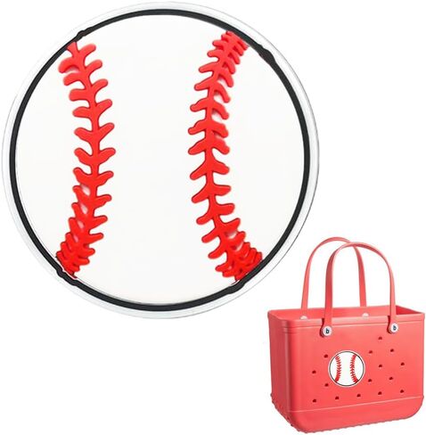 Naygergame Sports Insert Charms for Bogg Bag, Decorative Accessories Compatible with Bogg Bag and Simply Southern Totes, baseball charm for Handbag Beach Tote Bag in Saudi Arabia