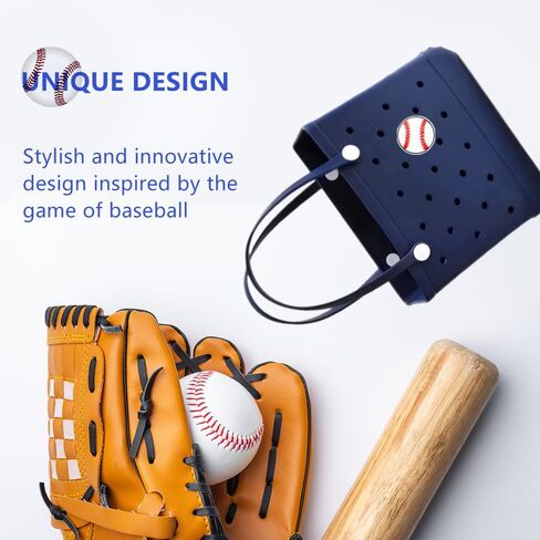Naygergame Sports Insert Charms for Bogg Bag, Decorative Accessories Compatible with Bogg Bag and Simply Southern Totes, baseball charm for Handbag Beach Tote Bag in Saudi Arabia