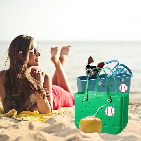 Naygergame Sports Insert Charms for Bogg Bag, Decorative Accessories Compatible with Bogg Bag and Simply Southern Totes, baseball charm for Handbag Beach Tote Bag in Saudi Arabia