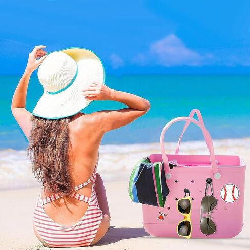 Naygergame Sports Insert Charms for Bogg Bag, Decorative Accessories Compatible with Bogg Bag and Simply Southern Totes, baseball charm for Handbag Beach Tote Bag in Saudi Arabia