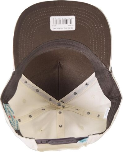 Sendero Provisions Co. Never was a Horse Hat Off White Unisex Structured 5-Panel Brushed Canvas Screen Printed Design Snapback Paracord Rope Hat in Kuwait