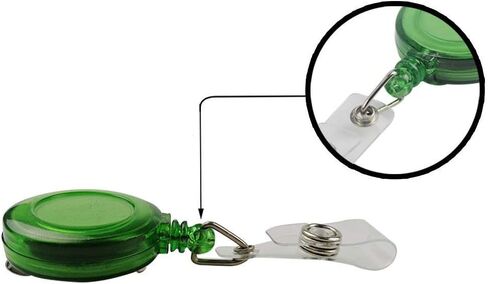 SHAN RUI 20pcs Retractable Badge Holder Reels with Clip for Name Card Key Card, 20 Colors in Kuwait