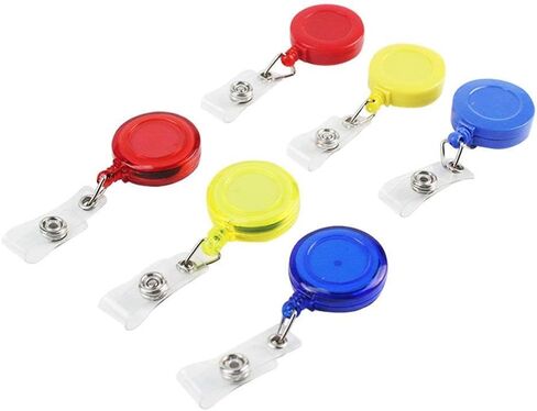 SHAN RUI 20pcs Retractable Badge Holder Reels with Clip for Name Card Key Card, 20 Colors in Kuwait