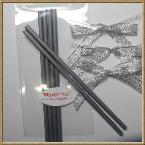 Cake pop sticks clear bags colorful ribbon bows (green) in Saudi Arabia