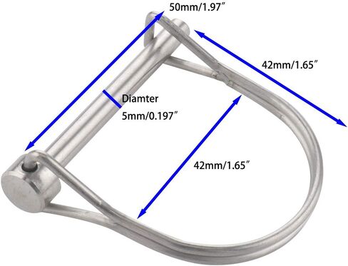 4 Pack Safety Coupler Pin 0.197" x 1.97"(5mm x 50mm), Full Marine Grade 316 Stainless Steel Heavy Duty Shaft Locking Pin in Saudi Arabia