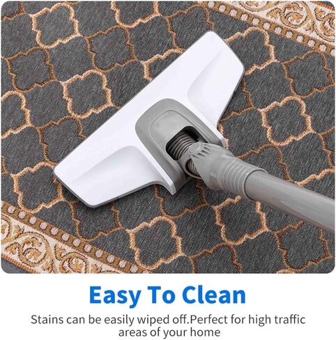 Kitchen Rugs Set Jacquard Kitchen Anti-slip Mats and Antifatigue Easy to Clean and Absorb Water Non-dirty for Kitchen Floor, Office, Laundry 2Pcs, 19.7"X 31.5"+19.7"X 47.3"（Coffee） in Saudi Arabia
