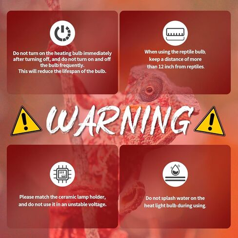 OMAYKEY 75 واط الأشعة تحت الحمراء بقعة مصباح الحرارة لمبة الضوء الأحمر الزجاج مصابيح التدفئة لمبات السحلية الأفعى الحرباء الملتحي التنين حوض السمك الزواحف والبرمائيات، 2 حزمة in Kuwait