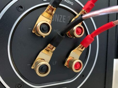 HiFi Speaker Y Spade Connectors, Dual Screw Locking Speaker Cable Plug, Fork Spade Connectors with Allen Wrench for Speaker Wire DIY 4PCS (Gold Plated with Heat Shrink Tube) in Saudi Arabia