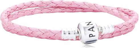 Pandora bracelet 590705CMP-D1 Women Silver and pink leather in Saudi Arabia