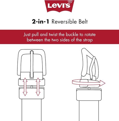 Levi's Men's Two-in-one Reversible Belt in Saudi Arabia