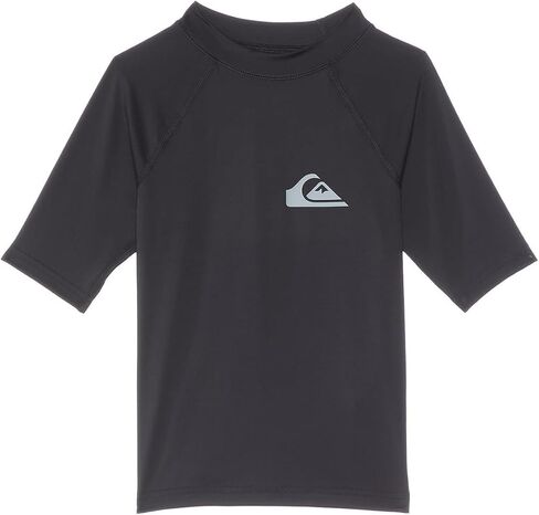 قميص Quiksilver للأولاد للاستخدام اليومي بعامل حماية من الأشعة فوق البنفسجية 50 بأكمام قصيرة (الأطفال الصغار/الأطفال الصغار) أسود 3 للأطفال الصغار in Saudi Arabia