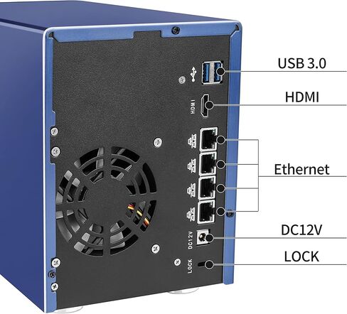 حاوية NKZKN U-NAS 2-Bay NAS مع SODIMM DDR4 (2 جيجابايت) وسرعة تخزين عالية 2.5 جيجا بايت ESXI - معالج J4125 رباعي النواة رباعي الخيوط in Kuwait