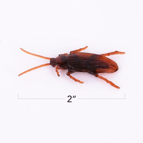ArtCreativity Fake Cockroach Toy Set - Pack of 100 - Prank Plastic Cockroaches with Bendable Legs and Antennae - Fake Roaches for Pranking, Creepy Decor, and Filming Props - Plastic Bugs for Kids in Saudi Arabia