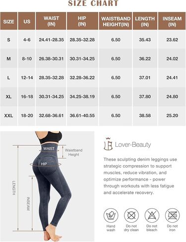 عاشق-الجمال عالية الخصر طماق للنساء جان نظرة الدنيم طماق سميكة وهمية جان البطن التحكم بعقب رفع Jegging in Kuwait