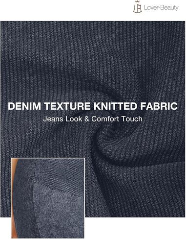 عاشق-الجمال عالية الخصر طماق للنساء جان نظرة الدنيم طماق سميكة وهمية جان البطن التحكم بعقب رفع Jegging in Kuwait